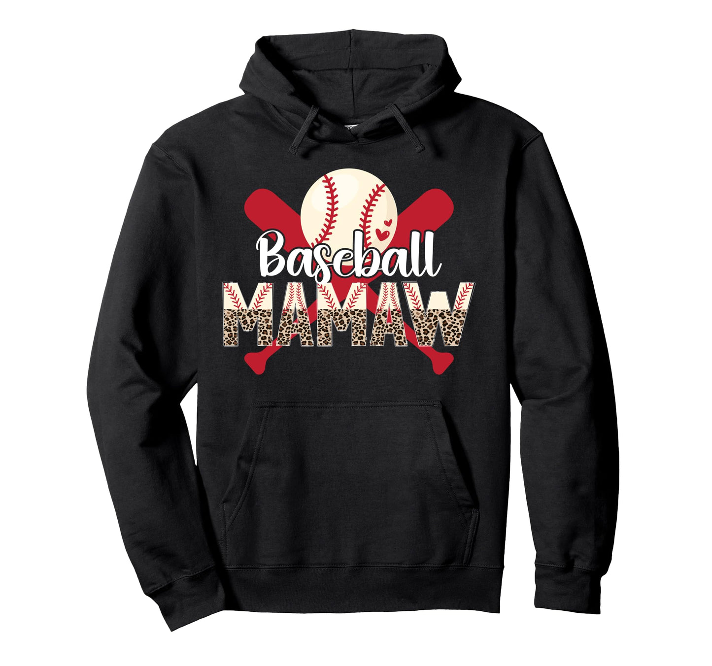 Baseball Mamaw Leopard Mamaw Baseball Hoodie - Streetwear Style Men Women - T-Shirt, Sweatshirt, Hoodie