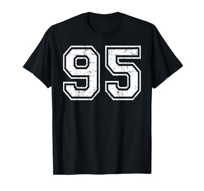 95 Number Ninety Five Team Sports T-Shirt - Custom Art Print Men Women - T-Shirt, Sweatshirt, Hoodie
