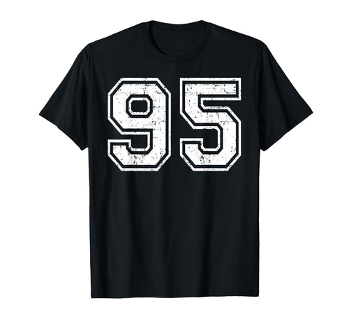 95 Number Ninety Five Team Sports T-Shirt - Custom Art Print Men Women - T-Shirt, Sweatshirt, Hoodie