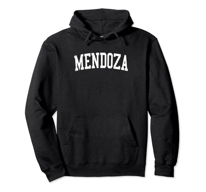 Mendoza Argentina Distressed White Hoodie - Trendy Graphic for Adults - T-Shirt, Sweatshirt, Hoodie