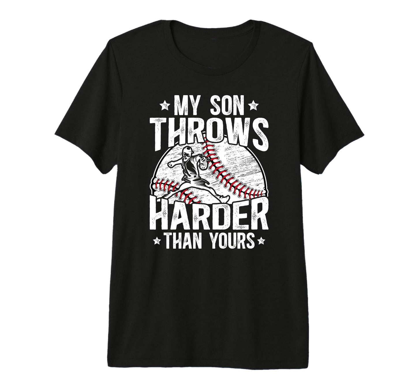 Mens Proud Baseball Pitcher Dad T-Shirt - Casual Everyday Wear for Adults - T-Shirt, Sweatshirt, Hoodie
