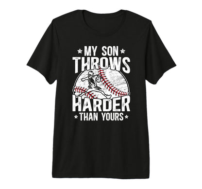 Mens Proud Baseball Pitcher Dad T-Shirt - Casual Everyday Wear for Adults - T-Shirt, Sweatshirt, Hoodie