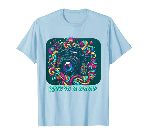Life Is Snap Photographer Psychodelic T-Shirt - Graphic Print Men Women - T-Shirt, Sweatshirt, Hoodie
