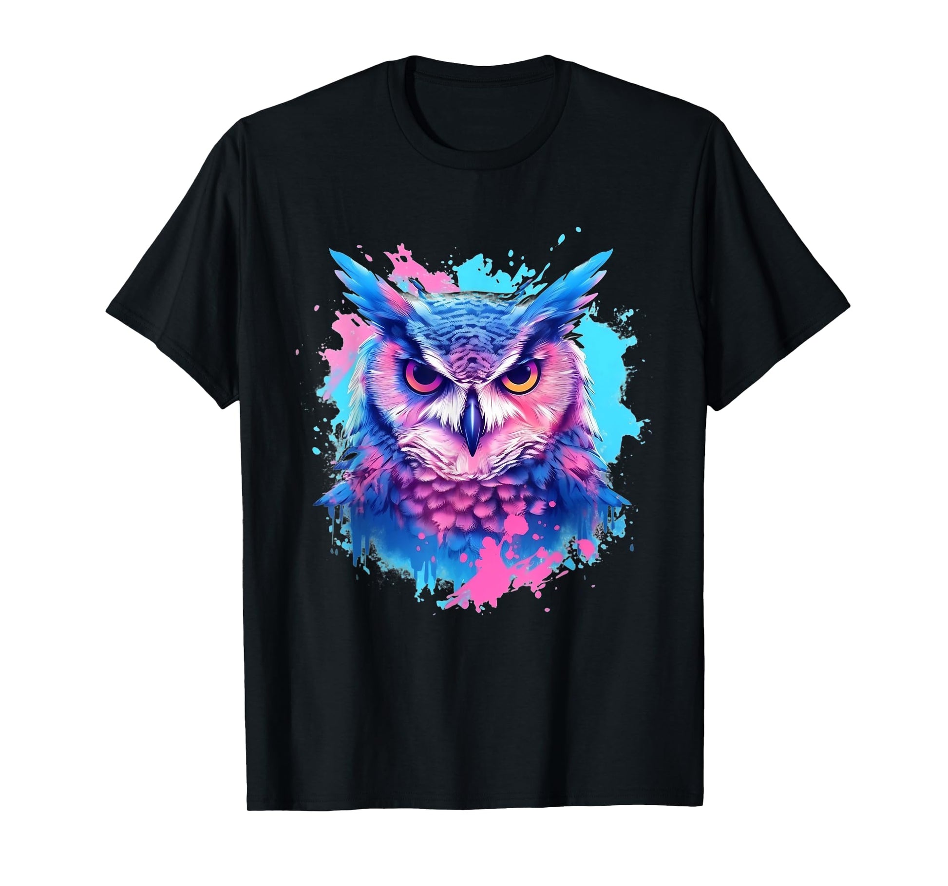 Vaporwave Aesthetic Great Horned Owl T-Shirt - Trendy Graphic Men Women - T-Shirt, Sweatshirt, Hoodie