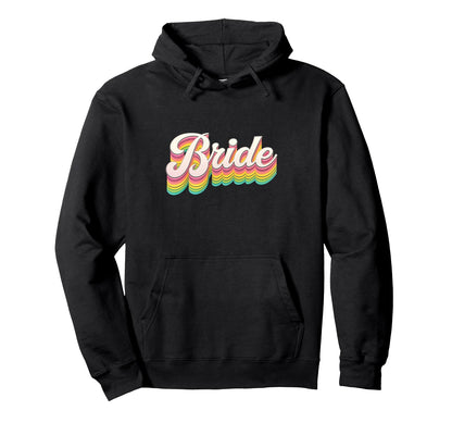 Bride Rainbow Bride To Be Wedding Hoodie - Minimalist Print for Adults - T-Shirt, Sweatshirt, Hoodie