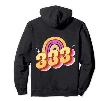 Angel Number 333 Rainbow Hoodie - Minimalist Print Men Women - T-Shirt, Sweatshirt, Hoodie