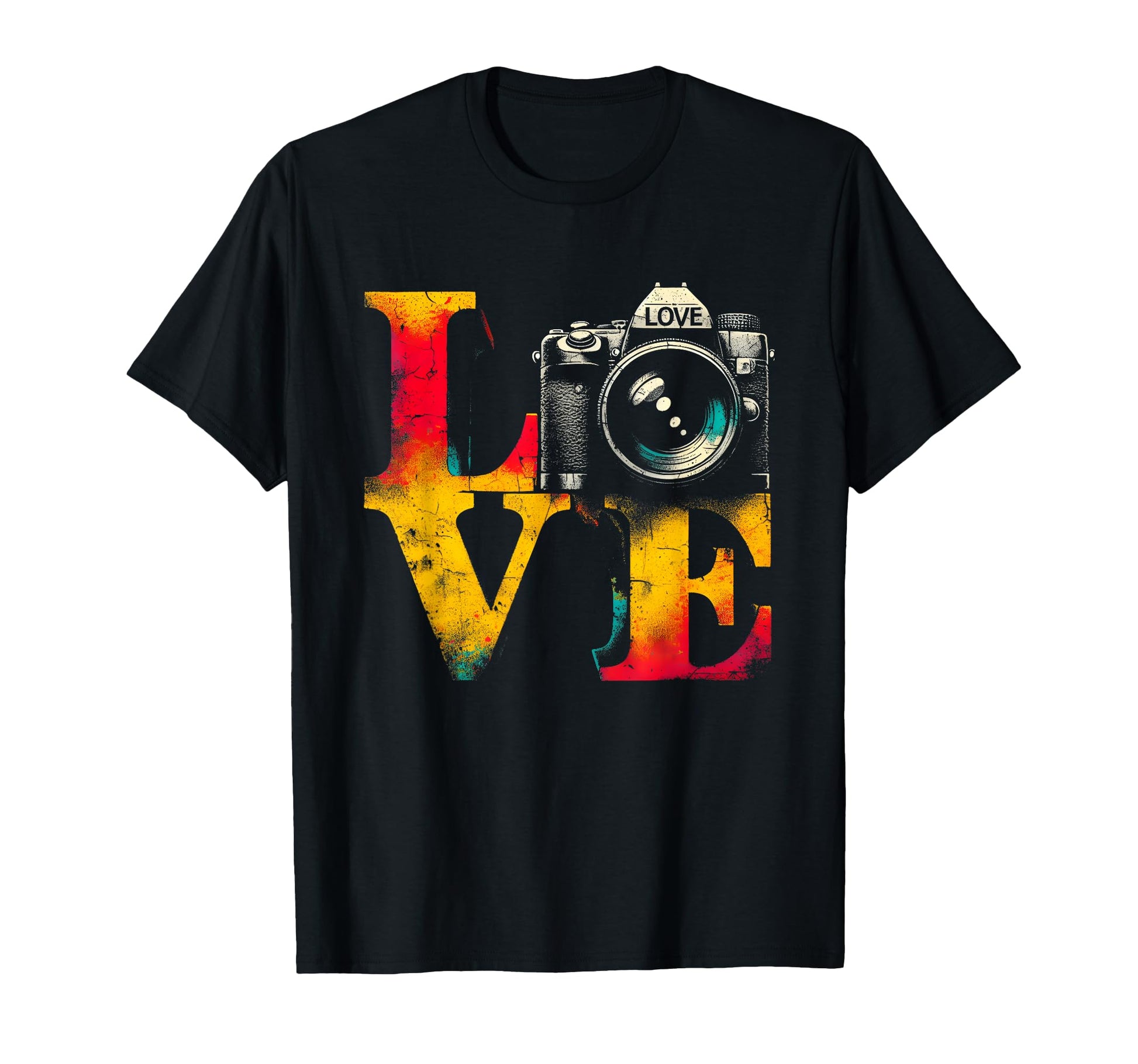 Love Camera Colorful Photographer Photo T-Shirt - Trendy Graphic Men Women - T-Shirt, Sweatshirt, Hoodie