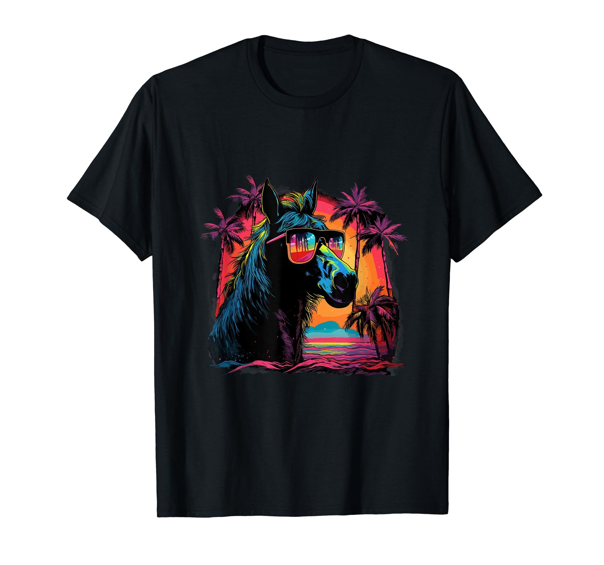 Funny Horse Vaporwave Aesthetic T-Shirt - Custom Art Print for Adults - T-Shirt, Sweatshirt, Hoodie