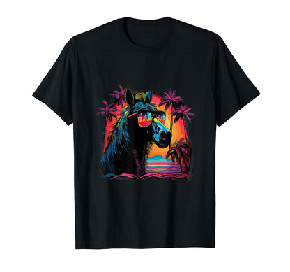 Funny Horse Vaporwave Aesthetic T-Shirt - Custom Art Print for Adults - T-Shirt, Sweatshirt, Hoodie