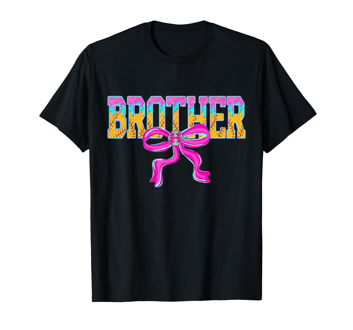 Baseball Brother Ice Cream Drip Game T-Shirt - Minimalist Print Men Women - T-Shirt, Sweatshirt, Hoodie