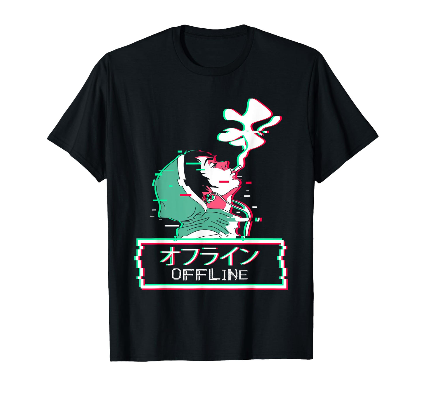 Smoking Anti Social Anime Japanese T-Shirt - Minimalist Print Unisex - T-Shirt, Sweatshirt, Hoodie