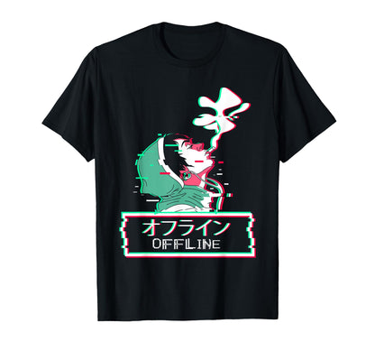 Smoking Anti Social Anime Japanese T-Shirt - Minimalist Print Unisex - T-Shirt, Sweatshirt, Hoodie
