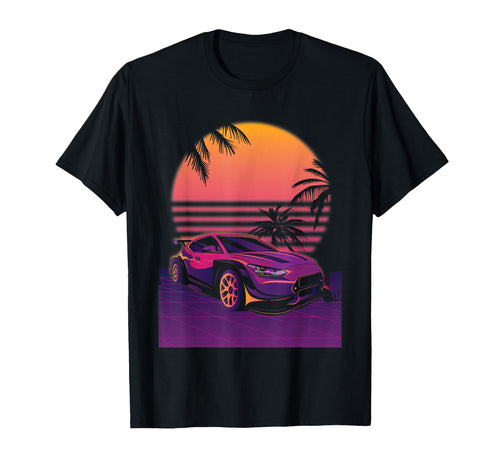 Synthwave Sport Car Aesthetic Vaporwave T-Shirt - Unique Graphic Unisex - T-Shirt, Sweatshirt, Hoodie