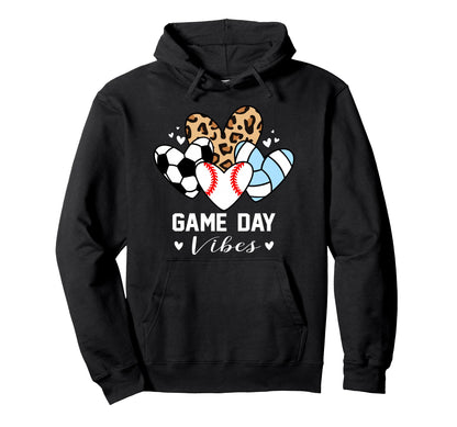 Game Day Vibes Funny Baseball Hoodie - Custom Art Print Men Women - T-Shirt, Sweatshirt, Hoodie