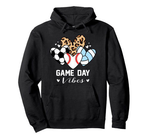 Game Day Vibes Funny Baseball Hoodie - Custom Art Print Men Women - T-Shirt, Sweatshirt, Hoodie