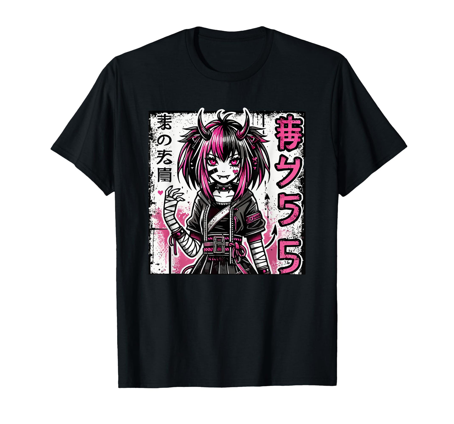 Goth Grunge Demon Anime Waifu T-Shirt - Fun Novelty Design for Adults - T-Shirt, Sweatshirt, Hoodie