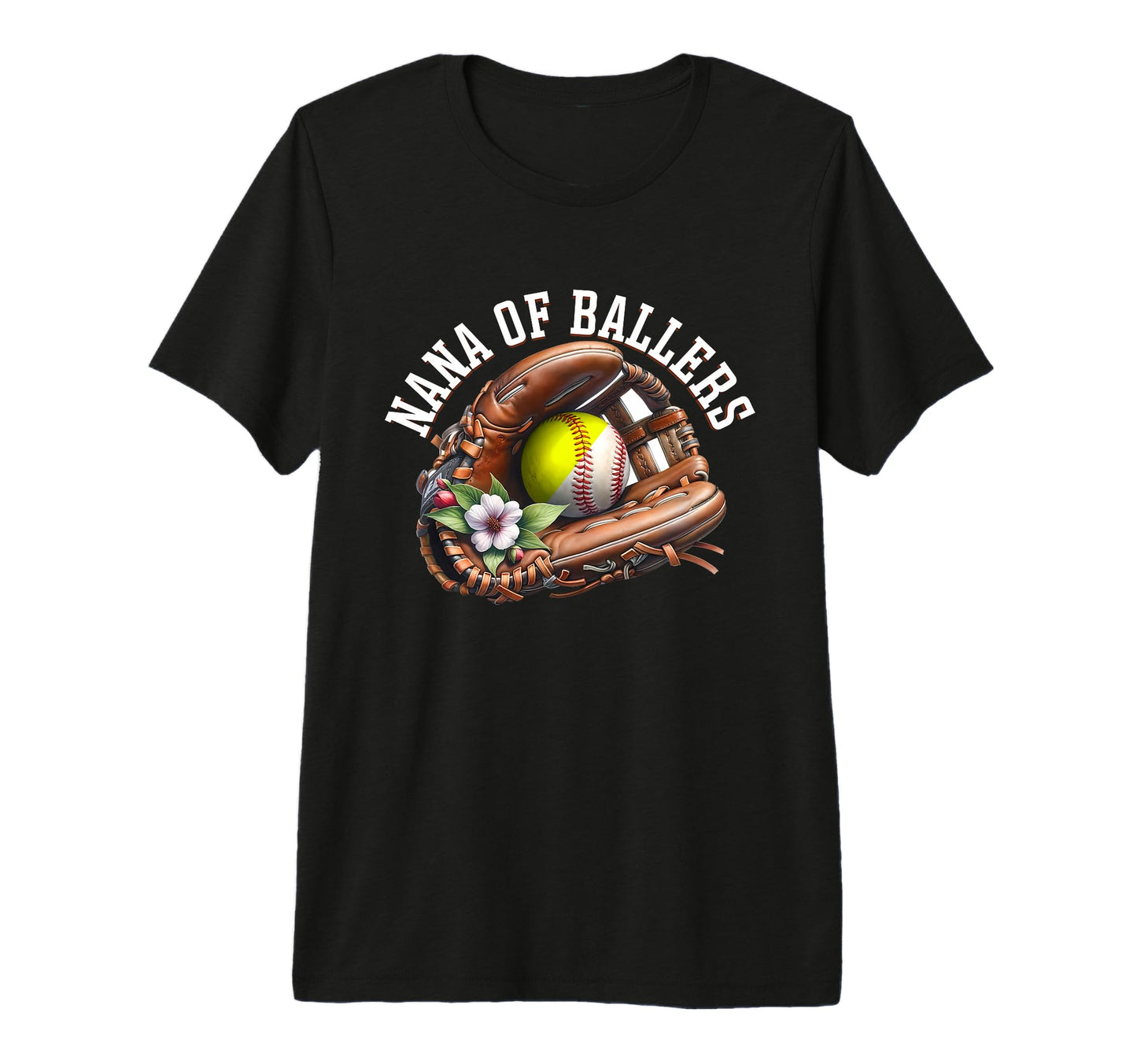 Nana Ballers Softball Baller T-Shirt - Fun Novelty Design Men Women - T-Shirt, Sweatshirt, Hoodie