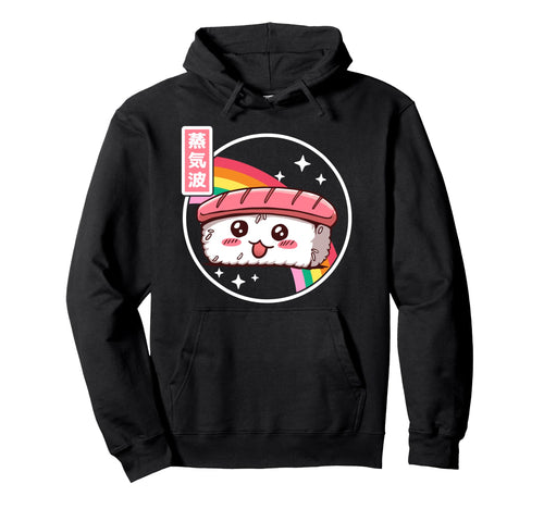 Sushi Kawaii Rainbow Anime Hoodie - Graphic Print Unisex - T-Shirt, Sweatshirt, Hoodie