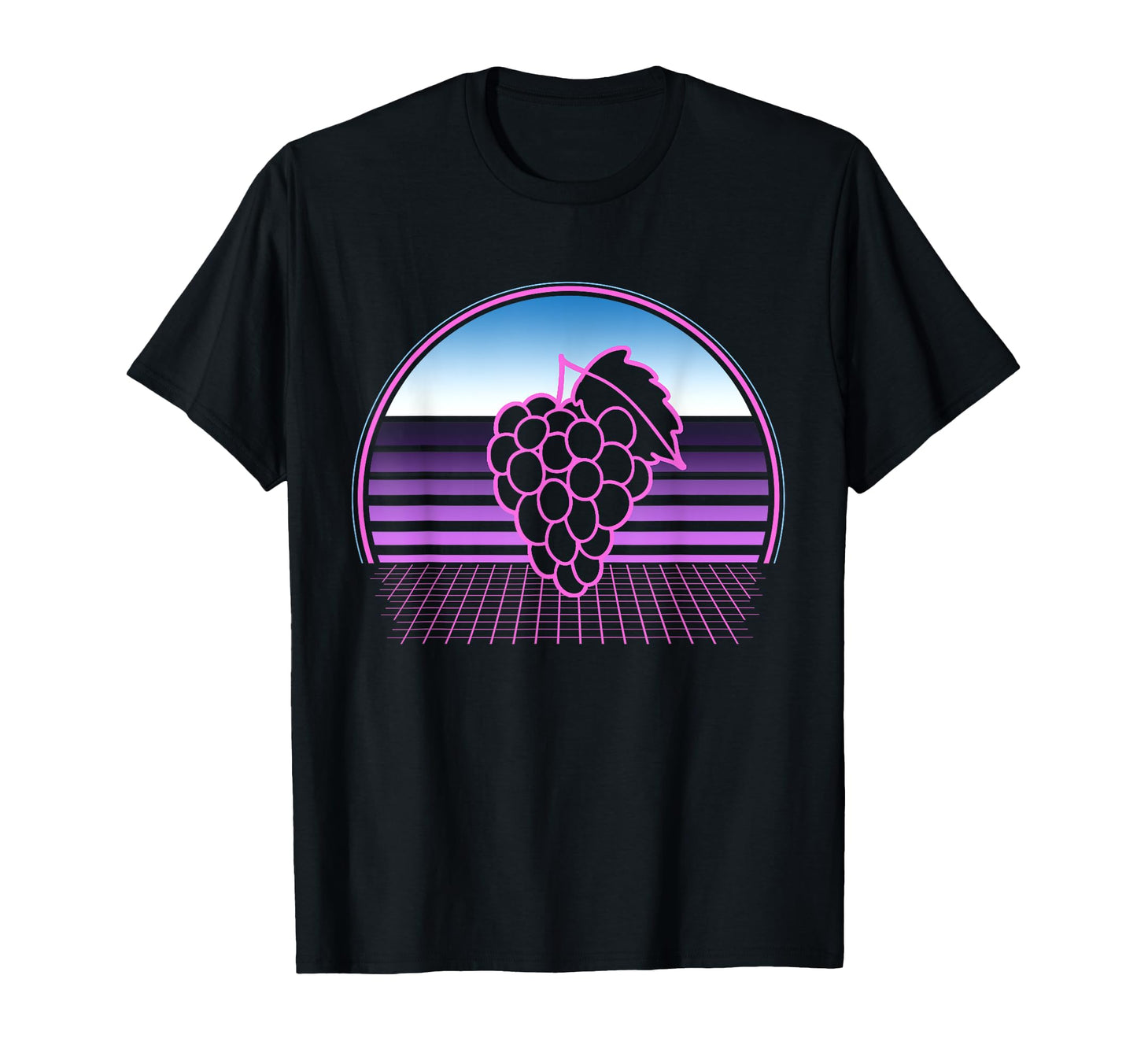 Grape Vines 80S Vaporwave Aesthetic Winery T-Shirt - Graphic Print Unisex - T-Shirt, Sweatshirt, Hoodie