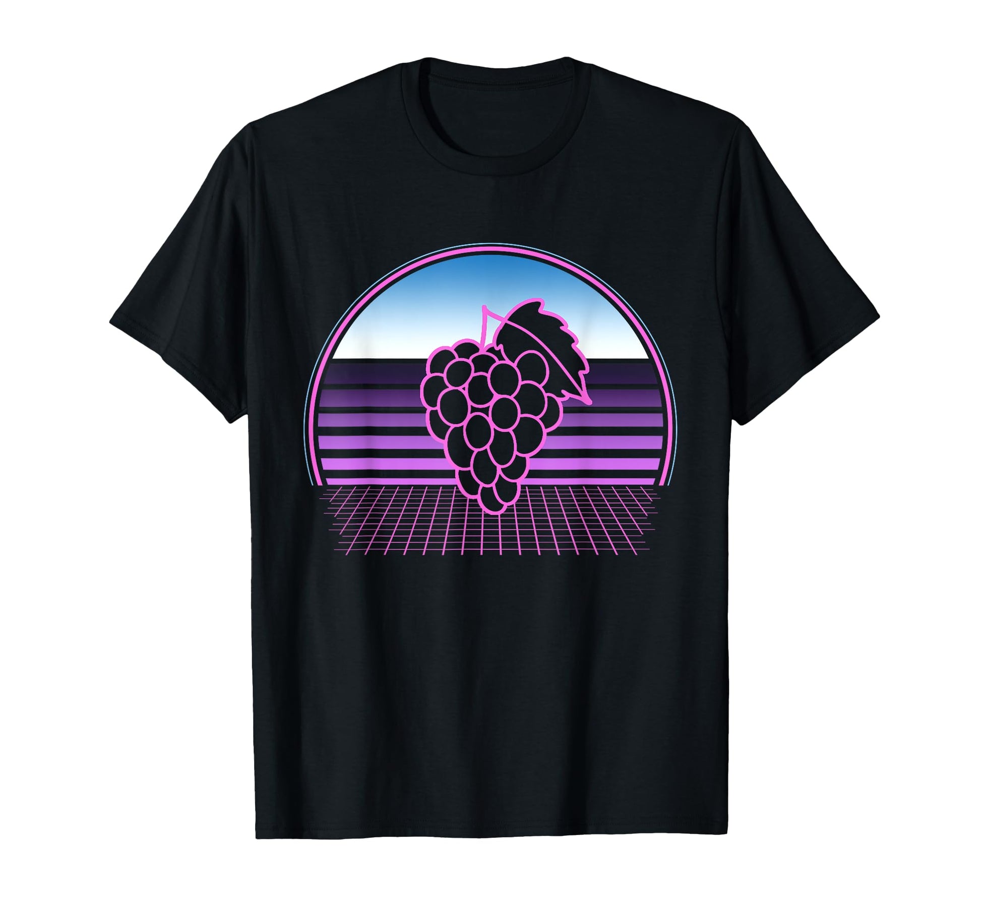 Grape Vines 80S Vaporwave Aesthetic Winery T-Shirt - Graphic Print Unisex - T-Shirt, Sweatshirt, Hoodie