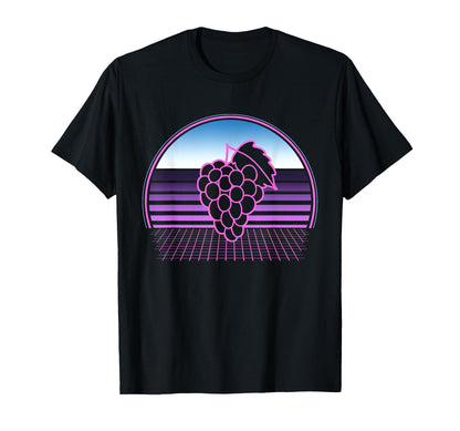 Grape Vines 80S Vaporwave Aesthetic Winery T-Shirt - Graphic Print Unisex - T-Shirt, Sweatshirt, Hoodie
