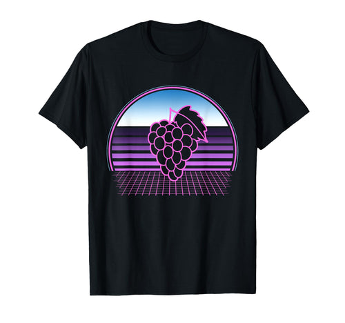 Grape Vines 80S Vaporwave Aesthetic Winery T-Shirt - Graphic Print Unisex - T-Shirt, Sweatshirt, Hoodie