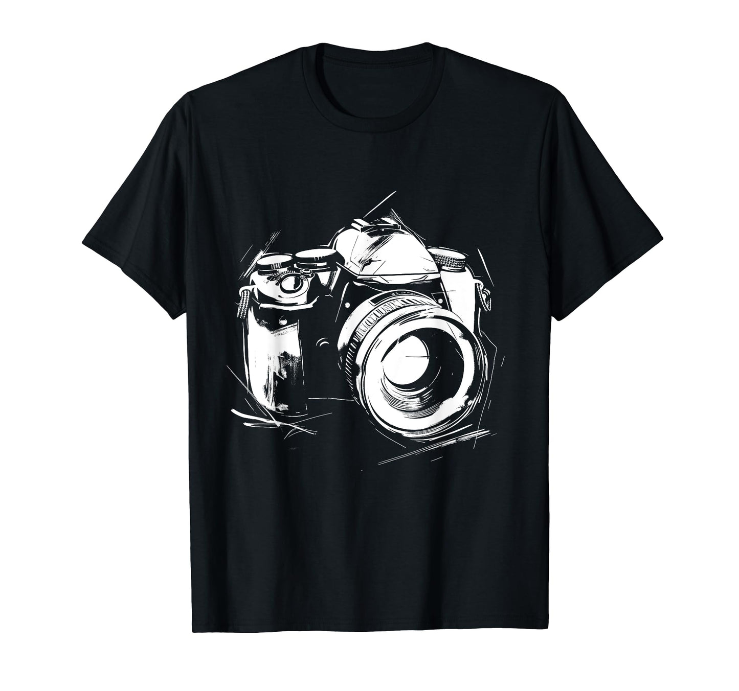 Camera Photography Drawing Art T-Shirt - Aesthetic Graphic for Adults - T-Shirt, Sweatshirt, Hoodie