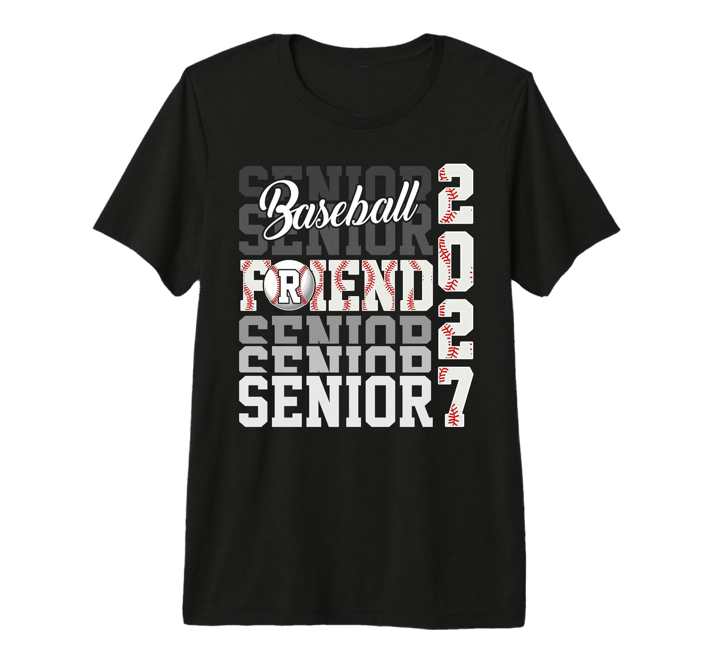 Senior 2027 Baseball Friend Proud T-Shirt - Aesthetic Graphic for Adults - T-Shirt, Sweatshirt, Hoodie