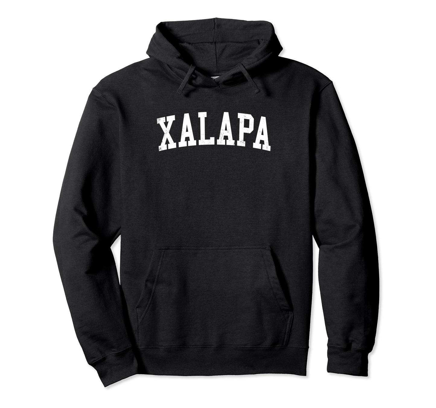 Xalapa Mexico Distressed White Varsity Hoodie - Custom Art Print Unisex - T-Shirt, Sweatshirt, Hoodie