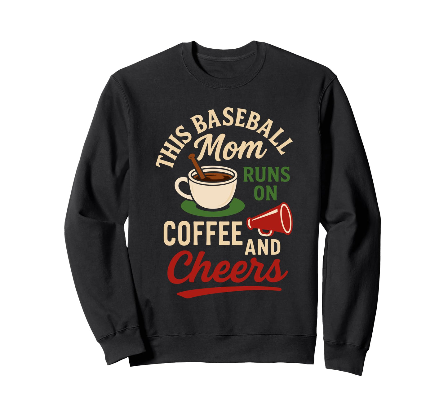 Baseball Mom Dugout Life Game Day Sweatshirt - Graphic Print Men Women - T-Shirt, Sweatshirt, Hoodie