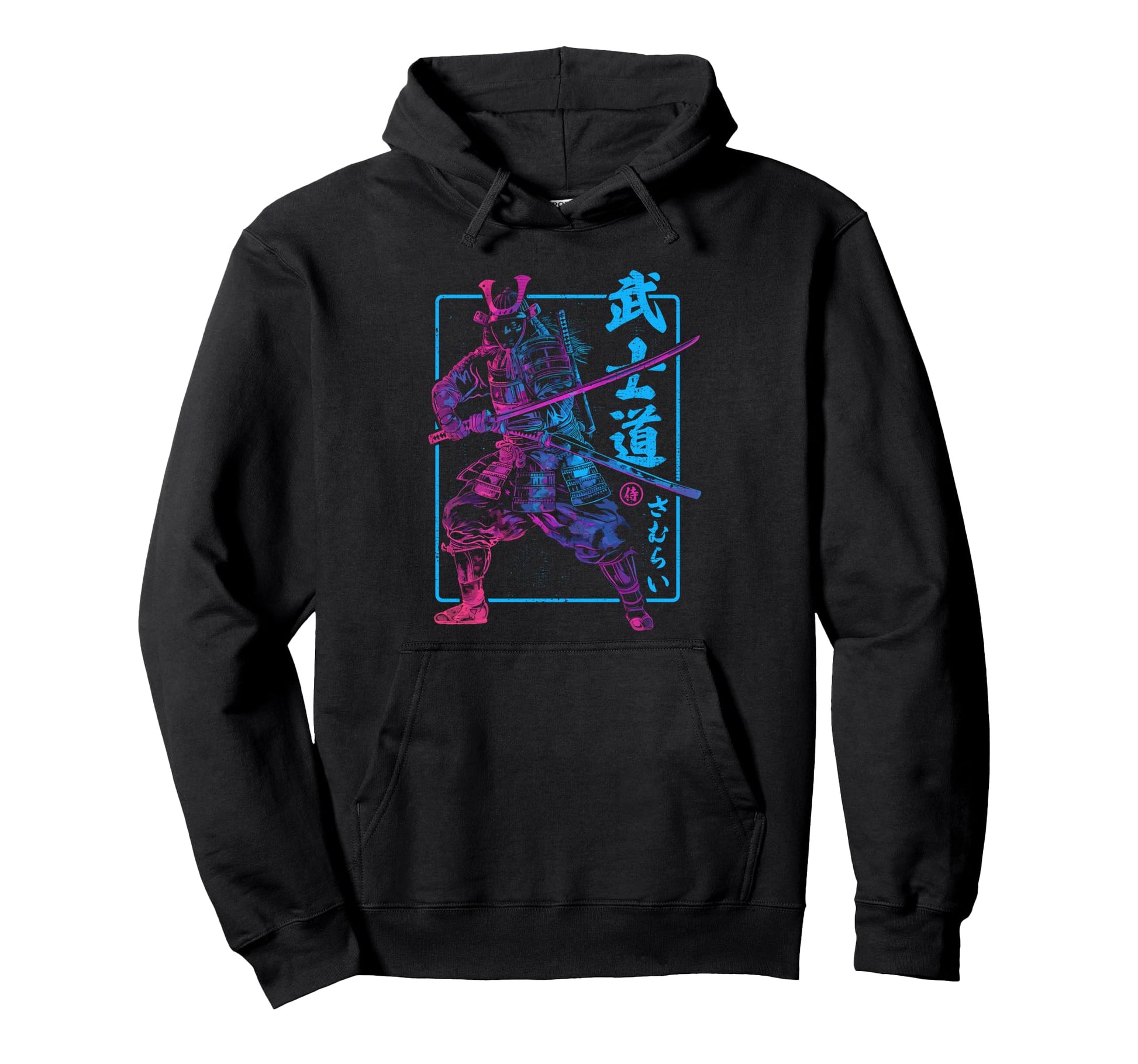Futuristic Japanese Vaporwave Bushido Hoodie - Fun Novelty Design Unisex - T-Shirt, Sweatshirt, Hoodie