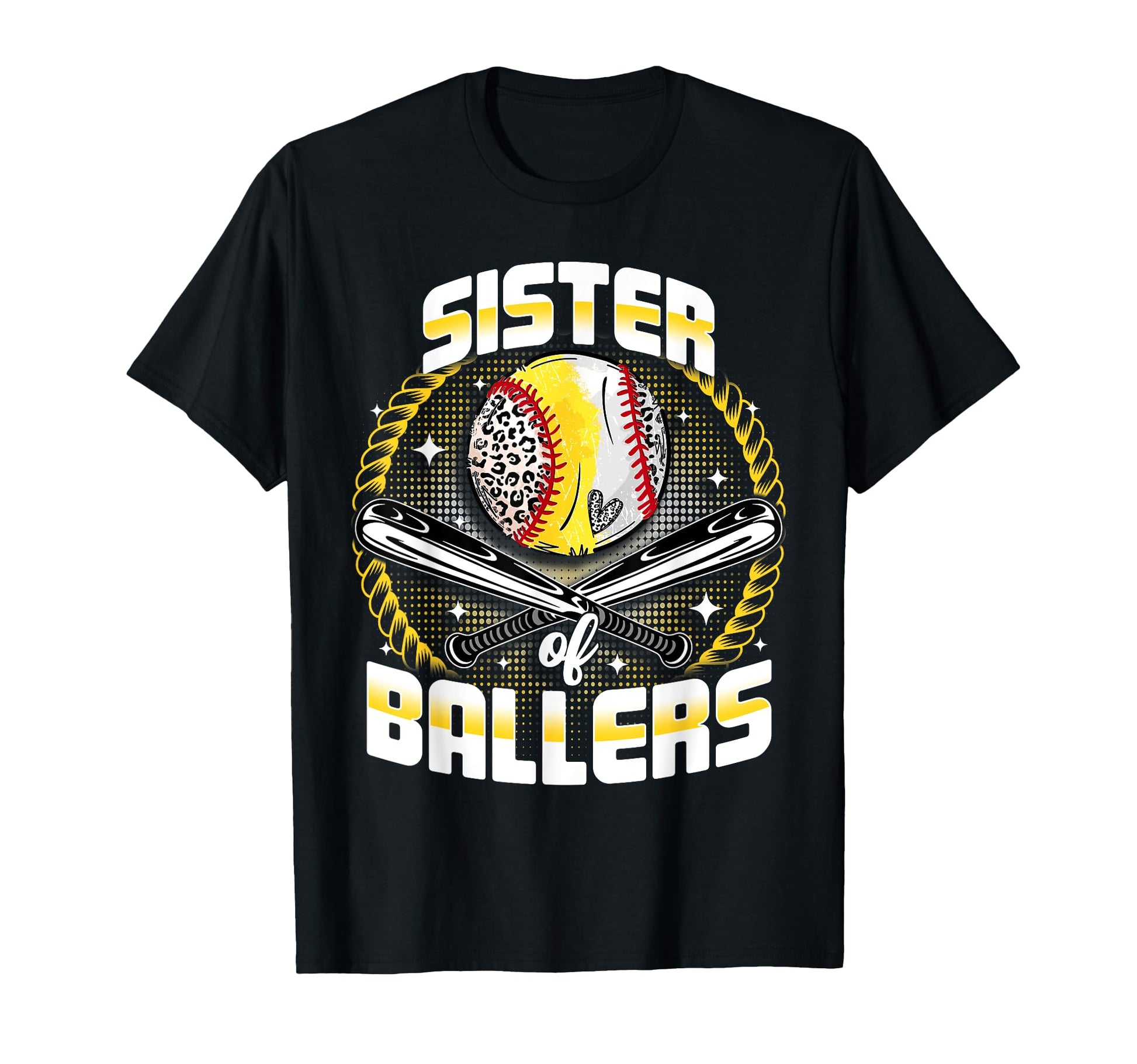 Baseball Softball Sister Ballers T-Shirt - Aesthetic Graphic Men Women - T-Shirt, Sweatshirt, Hoodie