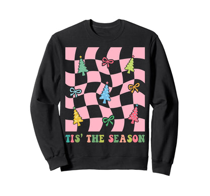 Boho Trees Bow Ribbons Checkered Sweatshirt - Graphic Print Men Women - T-Shirt, Sweatshirt, Hoodie