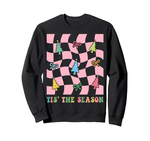 Boho Trees Bow Ribbons Checkered Sweatshirt - Graphic Print Men Women - T-Shirt, Sweatshirt, Hoodie