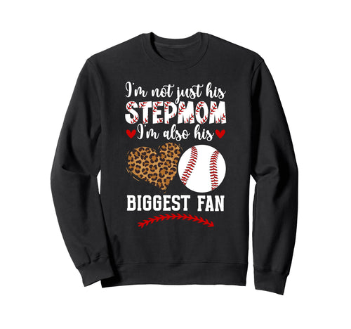 Biggest Fan Baseball Stepmom Sweatshirt - Minimalist Print Men Women - T-Shirt, Sweatshirt, Hoodie