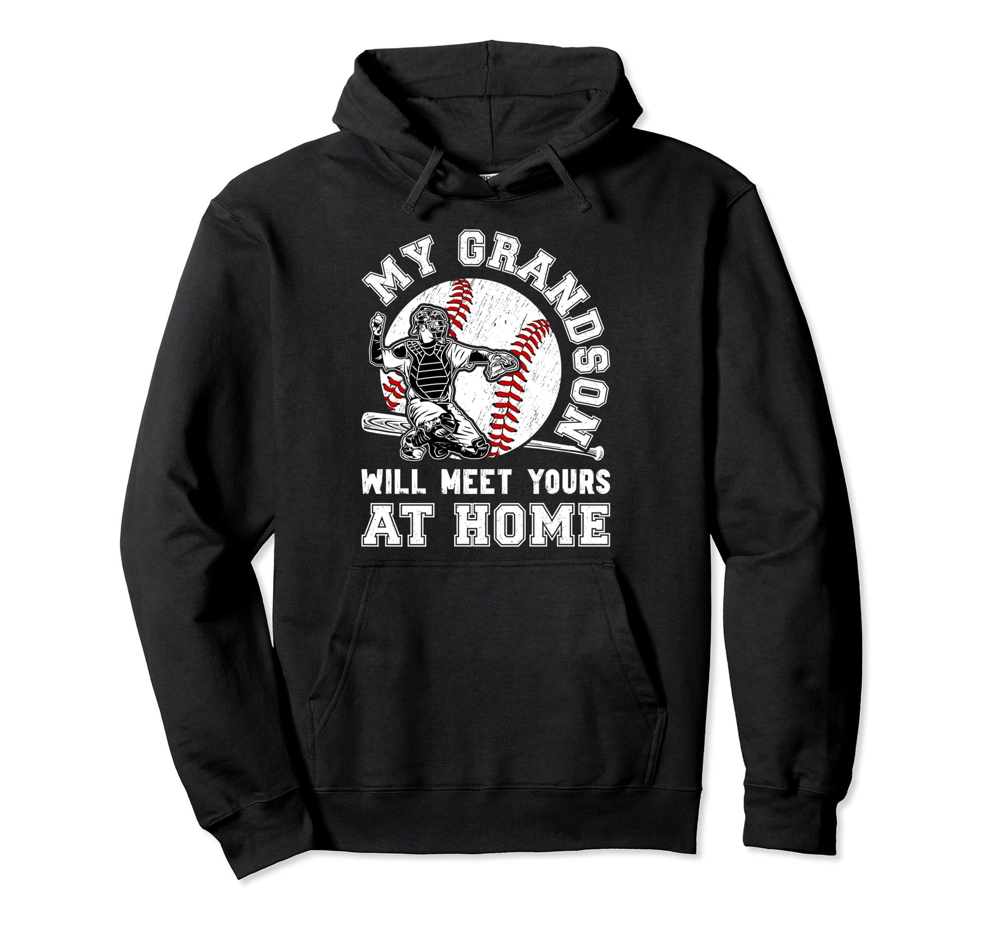 Home Baseball Catcher Nana Baseball Hoodie - Minimalist Print Men Women - T-Shirt, Sweatshirt, Hoodie