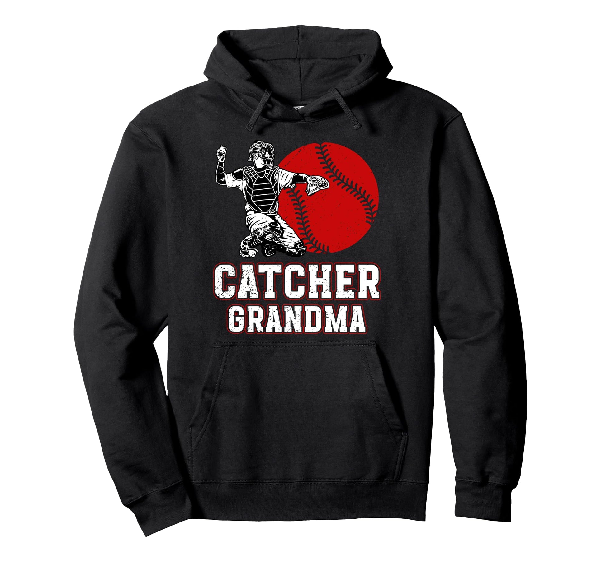 Baseball Catcher Grandma Baseball Hoodie - Streetwear Style Men Women - T-Shirt, Sweatshirt, Hoodie