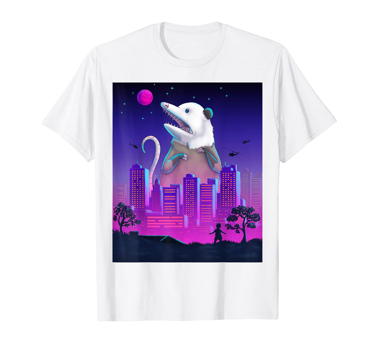 Giant Possum Vaporwave Synthwave T-Shirt - Fun Novelty Design Men Women - T-Shirt, Sweatshirt, Hoodie