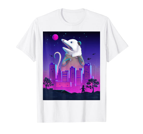 Giant Possum Vaporwave Synthwave T-Shirt - Fun Novelty Design Men Women - T-Shirt, Sweatshirt, Hoodie