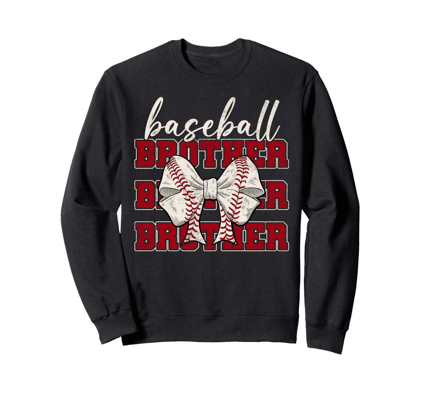 Baseball Brother Coquette Bow Sweatshirt - Custom Art Print for Adults - T-Shirt, Sweatshirt, Hoodie