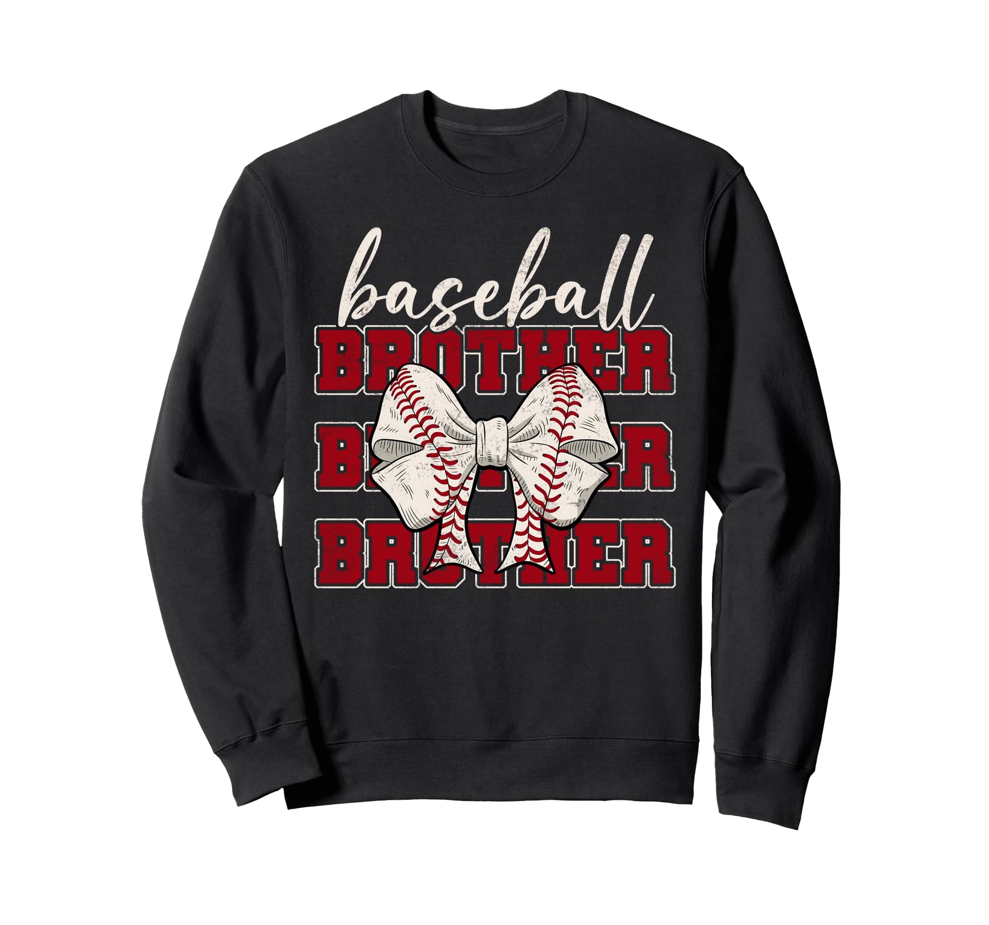 Baseball Brother Coquette Bow Sweatshirt - Custom Art Print for Adults - T-Shirt, Sweatshirt, Hoodie
