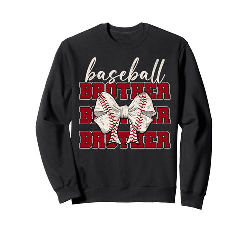 Baseball Brother Coquette Bow Sweatshirt - Custom Art Print for Adults - T-Shirt, Sweatshirt, Hoodie