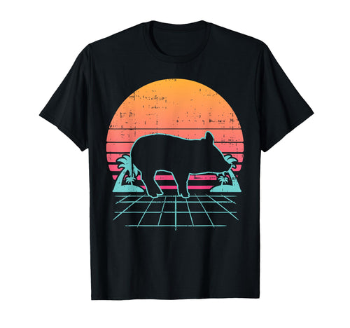 Pig Vaporwave Aesthetic 80S Farm Animal T-Shirt - Novelty Apparel Unisex - T-Shirt, Sweatshirt, Hoodie