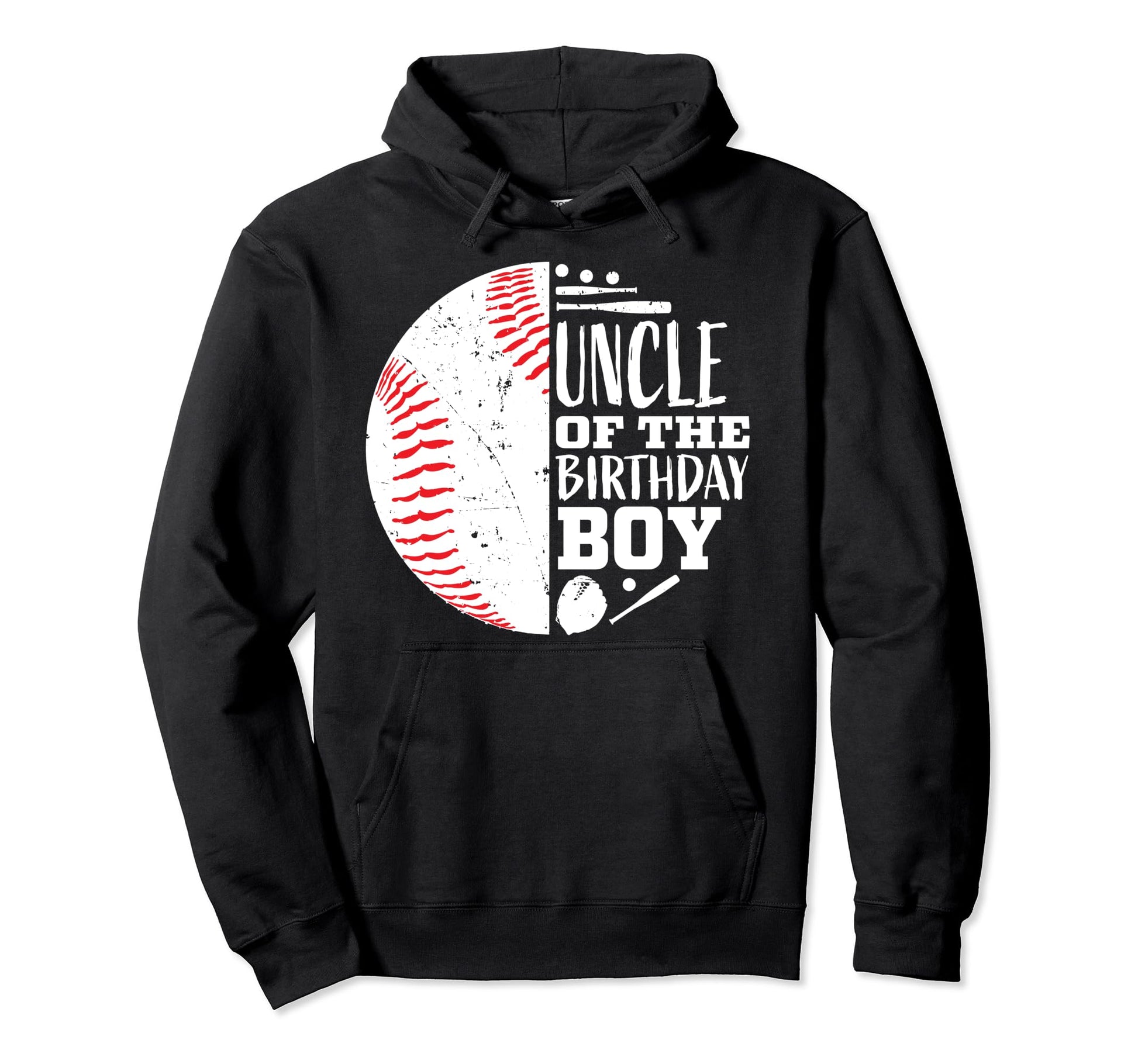 Uncle Birthday Baseball Themed Party Hoodie - Minimalist Print Unisex - T-Shirt, Sweatshirt, Hoodie