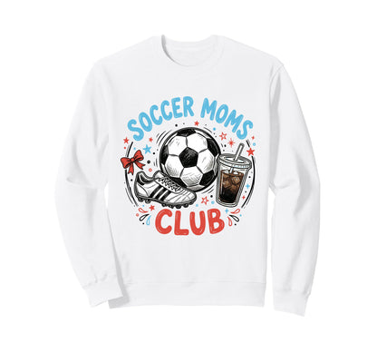 Soccer Moms Club Iced Coffee Cleats Sweatshirt - Novelty Apparel Men Women - T-Shirt, Sweatshirt, Hoodie