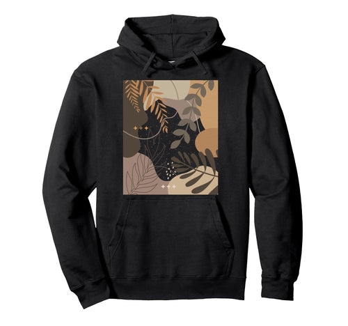 Earthy Minimalist Botanical Plant Art Hoodie - Novelty Apparel Men Women - T-Shirt, Sweatshirt, Hoodie