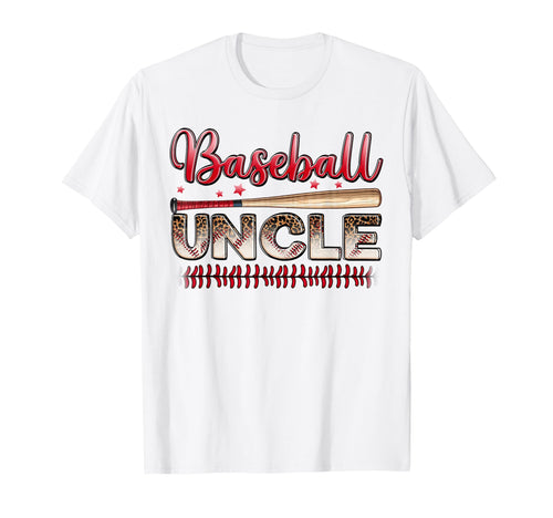 Baseball Uncle Funny Leopard Baseball T-Shirt - Custom Art Print Men Women - T-Shirt, Sweatshirt, Hoodie