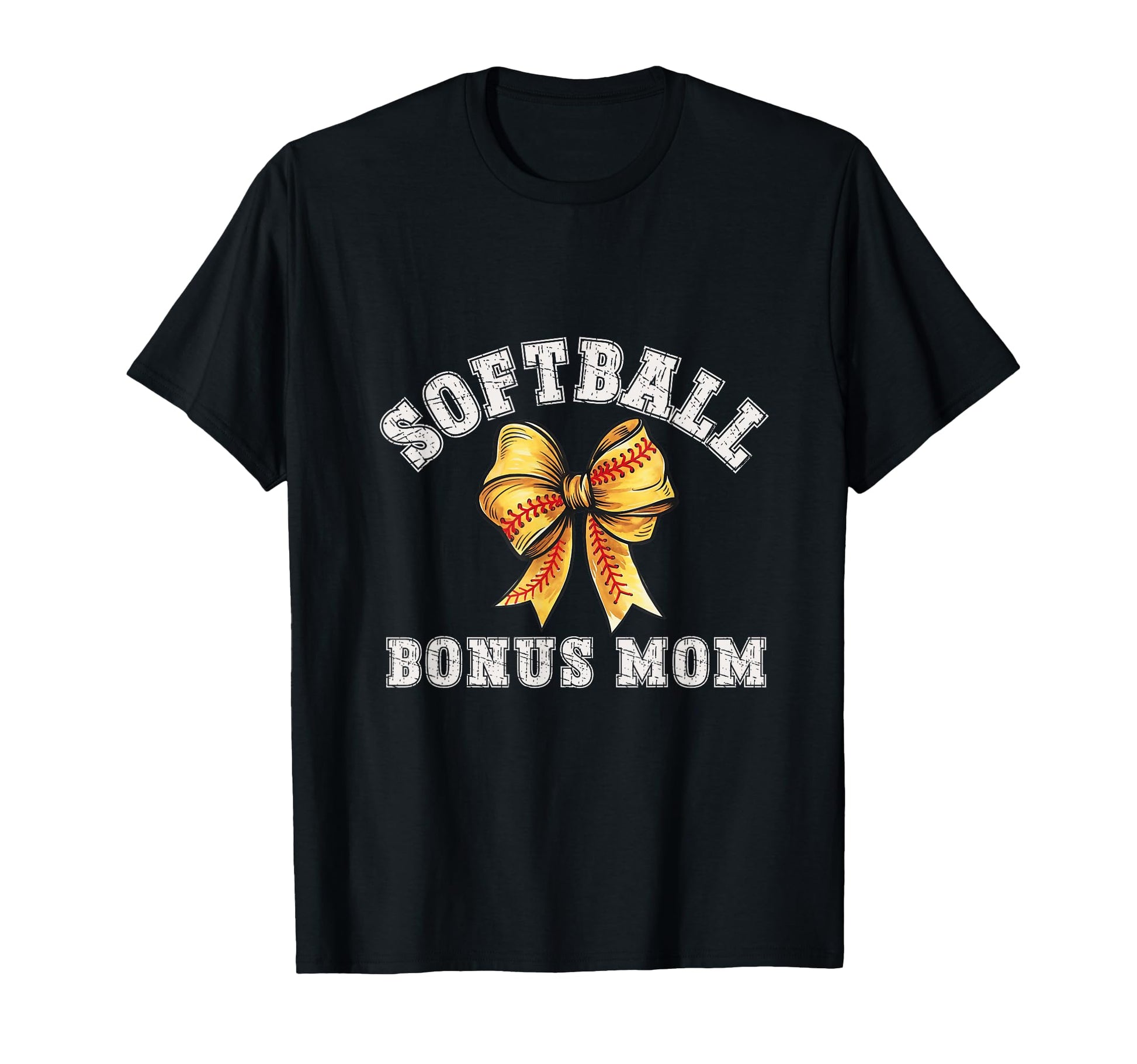 Coquette Softball Bonus Mom Bow Game Day T-Shirt - Trendy Graphic Unisex - T-Shirt, Sweatshirt, Hoodie