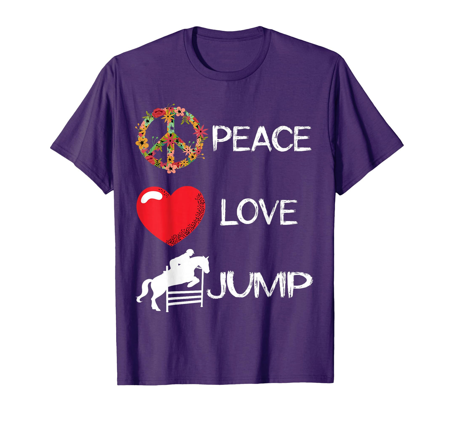Show Jumping Love Peace Jump English T-Shirt - Novelty Apparel Unisex - T-Shirt, Sweatshirt, Hoodie