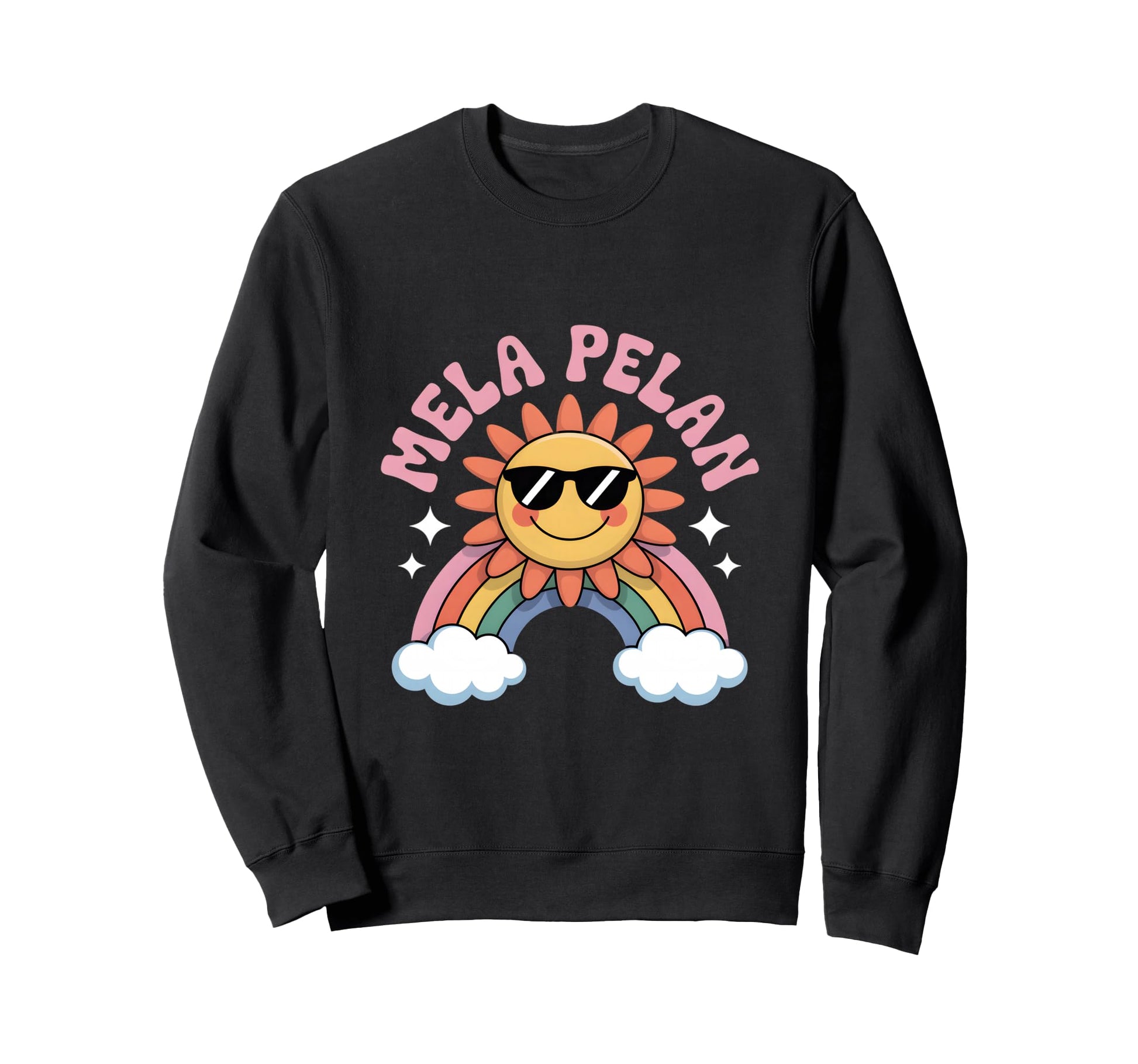 Funny Mela Pelan Groovy Rainbow Sweatshirt - Unique Graphic for Adults - T-Shirt, Sweatshirt, Hoodie